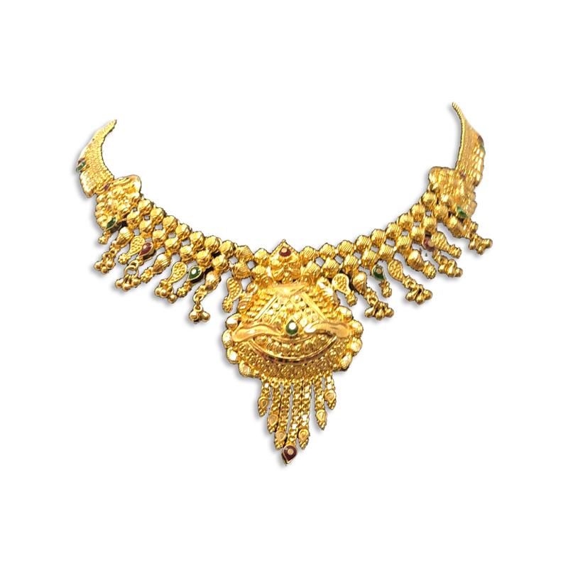 Gold necklace designs sales with 20 grams